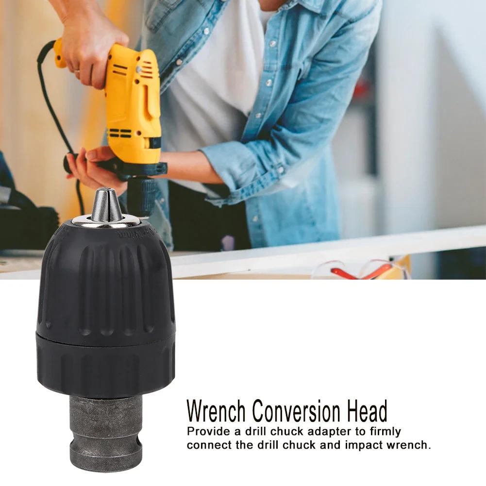 Electric Drill Chuck Hand Tight Clamp Thread Adapter Wrench Conversion Thread Head 0.8‑10mm 3/8‑24UNF for SDS Drill Chuck