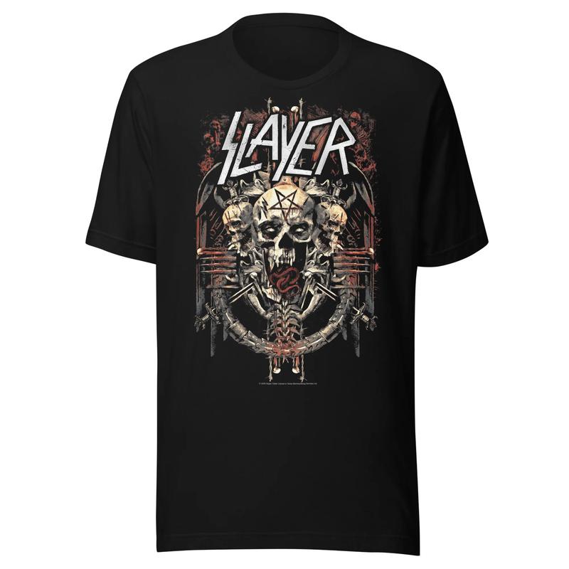 Slayer - Three Skulls Jumbo Print Unisex T-Shirt