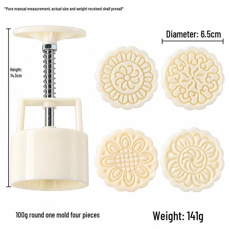 Mid-Autumn Festival Mooncake & Pastry Baking Press Mold Tool for Ice Skin and Green Bean Cake