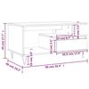 VidaXL Coffee Table Sonoma Oak 90x49x45 Cm Engineered Wood 831023