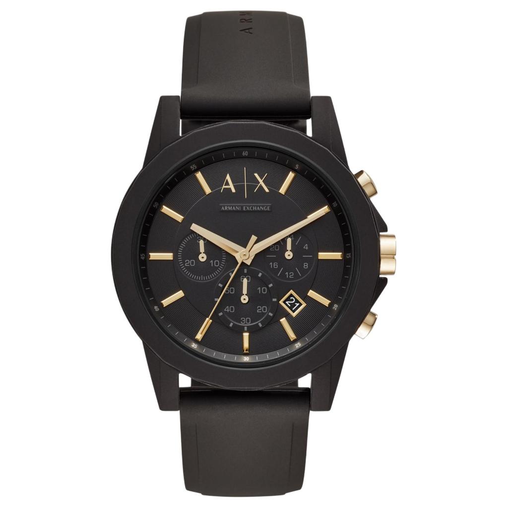 ARMANI EXCHANGEAE ARMANI Wrist Watch Quartz Movement Silicone Strap Black Dial Men's Watches AX7105