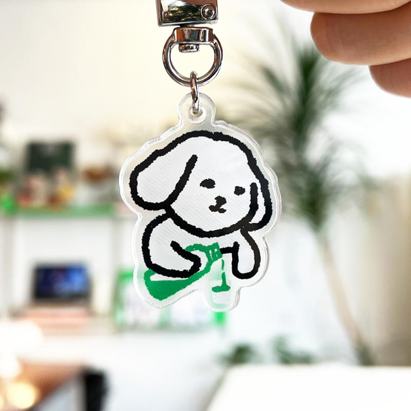 Acrylic Keychain [Black for Drinking Alone]