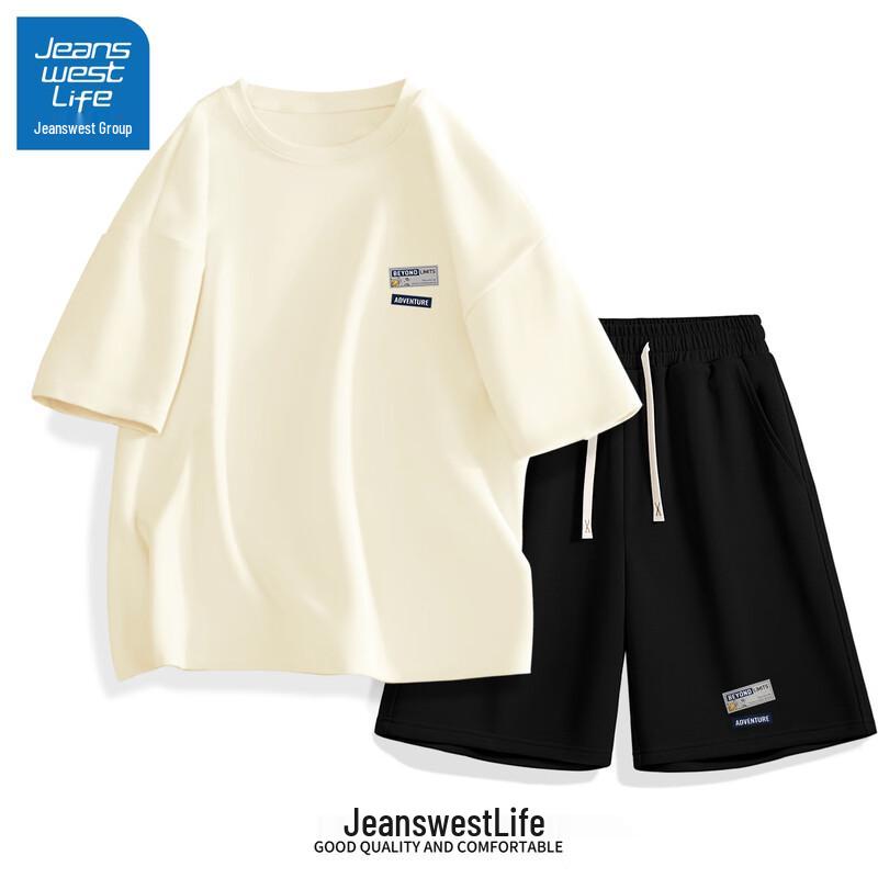 

JEANSWEST LIFE Мужской комплект: хлопковая футболка и шорты XL