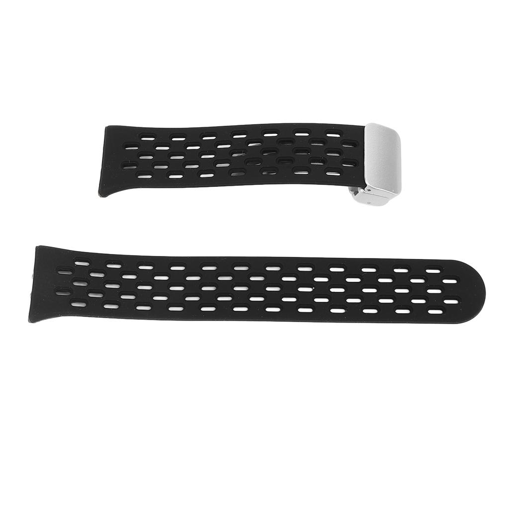 Watch Band Quick Release Silicone Lightweight Stylish Breathable Watch Strap for Galaxy Fit3 Black