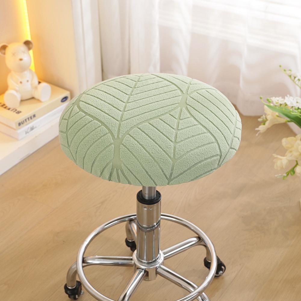 

Round Bar Stool Covers Round Swivel Stool Seat Covers Jacquard Dustproof Chairs Barstools Slipcovers Elasticity Seat Slipcover 1pc