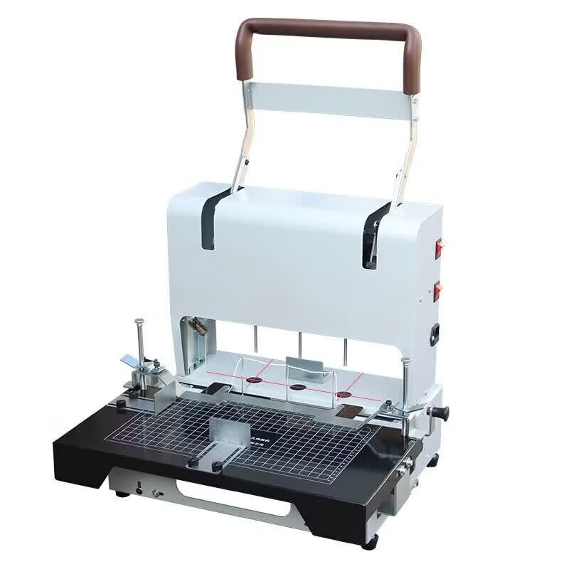 QIYAN QY-6350 Infrared 3-Hole Electric Binding Machine CN Plug (adapter Included)
