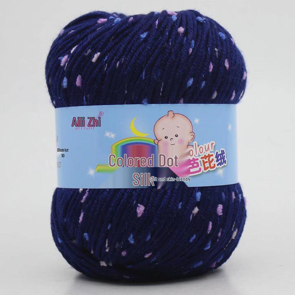 Pointillism Silk Fluff Yarn: Medium Thickness for Hand-Knitting Baby Sweaters, Scarves, and Bags.