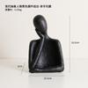 European Style Ceramic Figure Sculpture Handicraft Black and White Human Body Ornaments Abstract Art Living Room Office Ornament