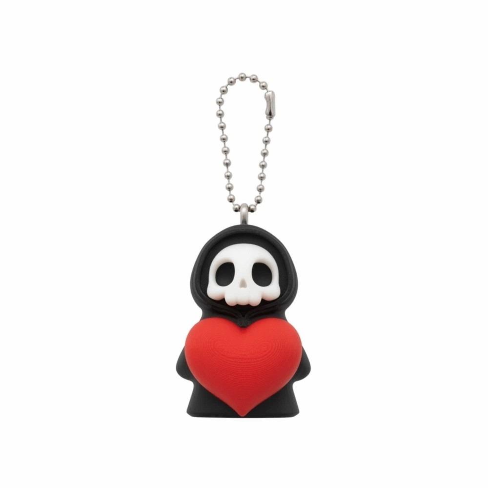 Black Grim Reaper Figure Miniature Halloween Pendant Skeleton Keychain Dashboard