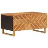 VidaXL Table basse marron et noir 80x50x40 cm bois de massif manguier 356788