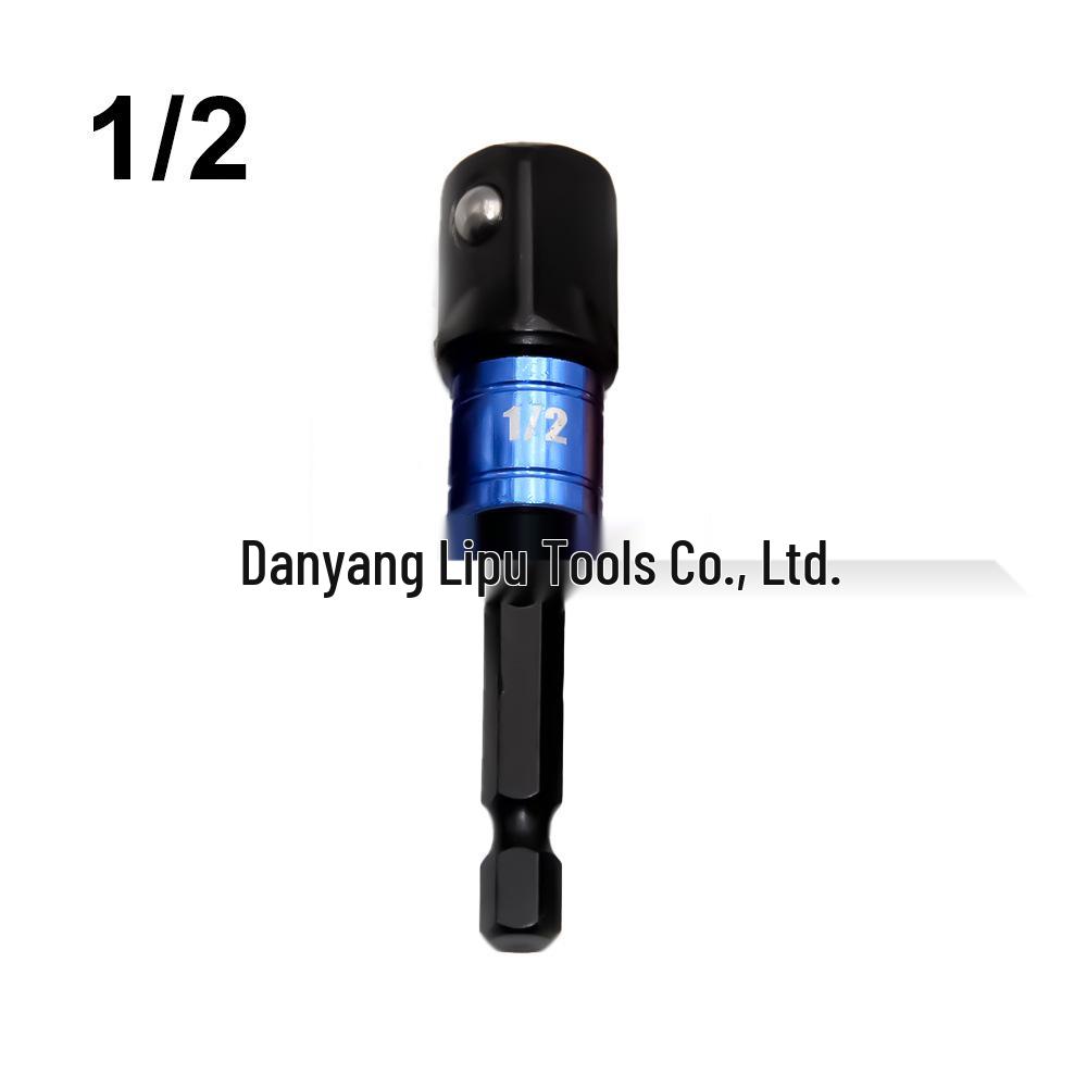 3-Piece Hex Shank Impact Wrench Adapter Set: 1/2, 3/8, & 1/4 Inch Socket for Electric Screwdriver