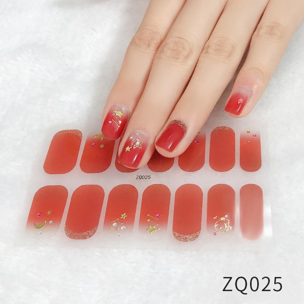 Whitening Three-dimensional Nail Sticker Full Sticker Waterproof Nail Patch Advanced Sense Simple Wind Nail Polish Glue
