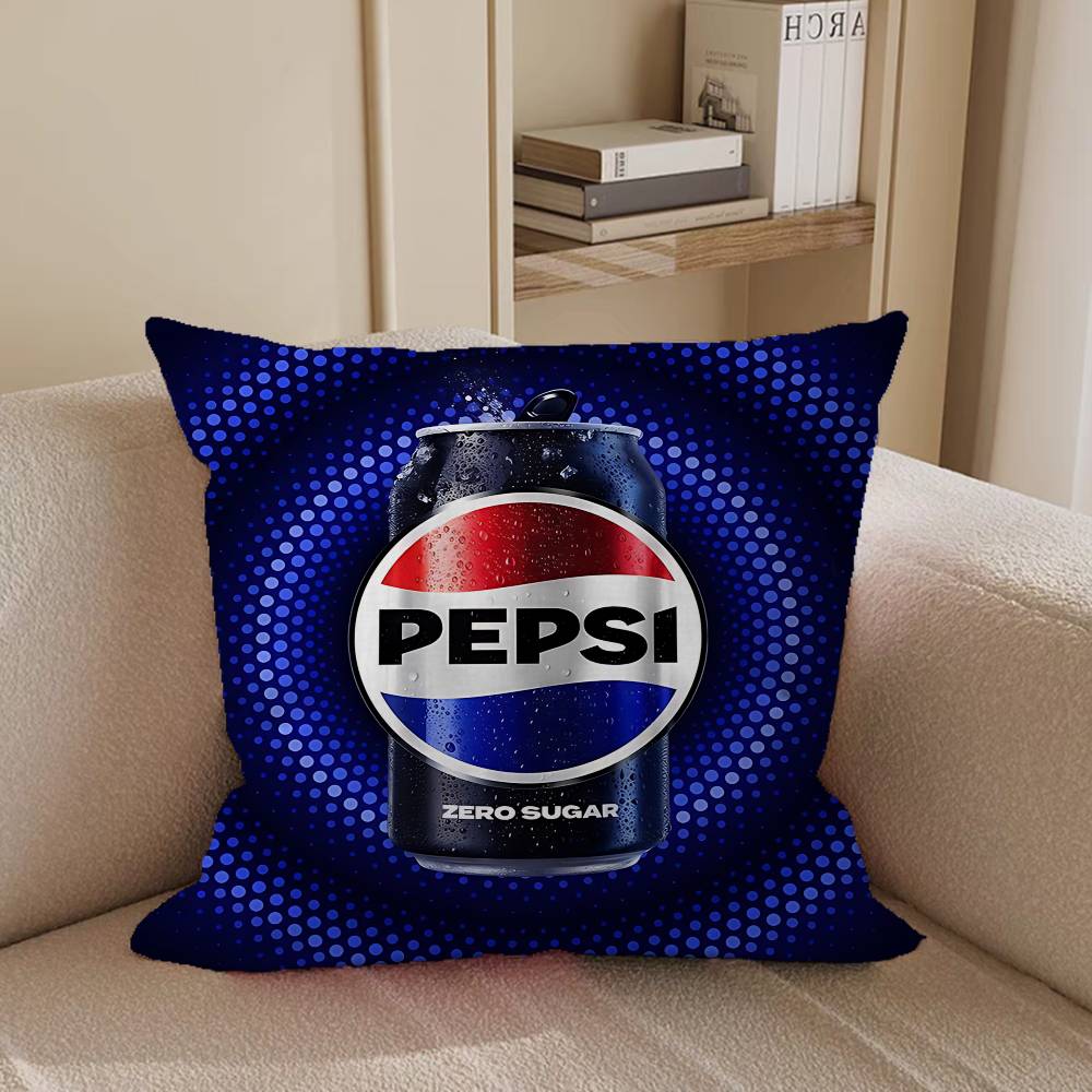P-PepsiS Cartoon Drinks Pillow Case Removable Washable Cushion Cover – All-Season Soft Linen