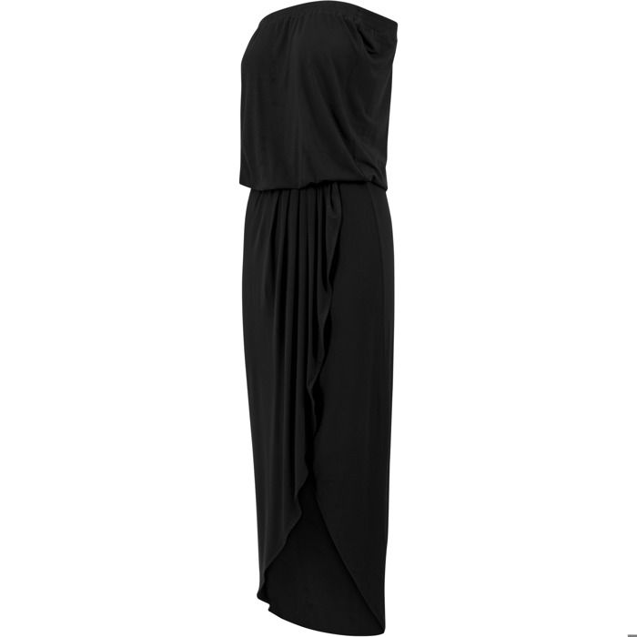 Robe Bandeau - URBAN CLASSICS - Noir - Viscose - Asymétrique - Décontractée