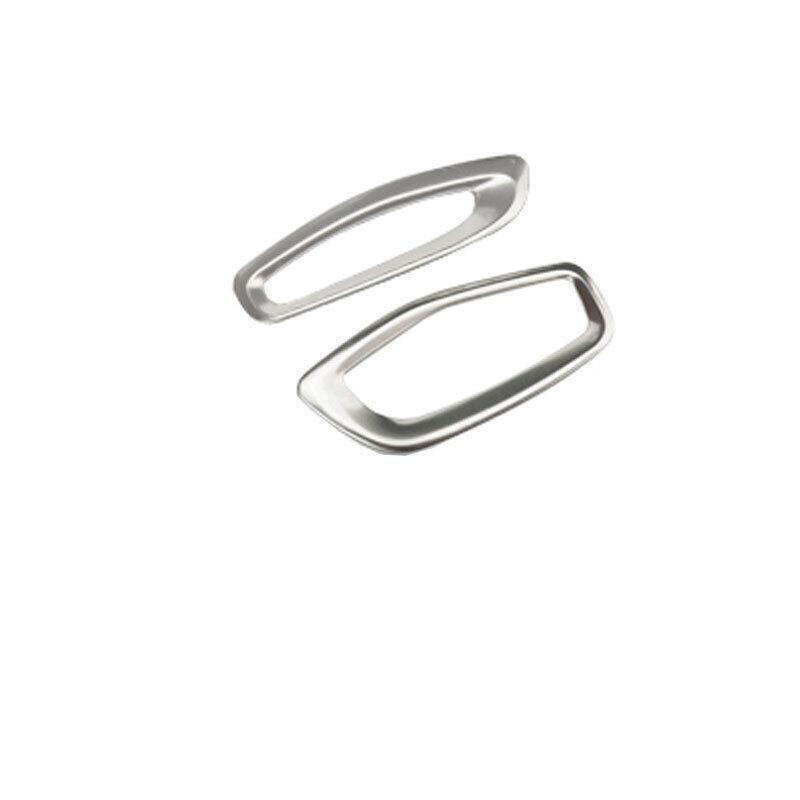 Silver Titanium Dashboard L&R Air Outlet Vent Trim For Volvo S60 2011-2018 2PCS