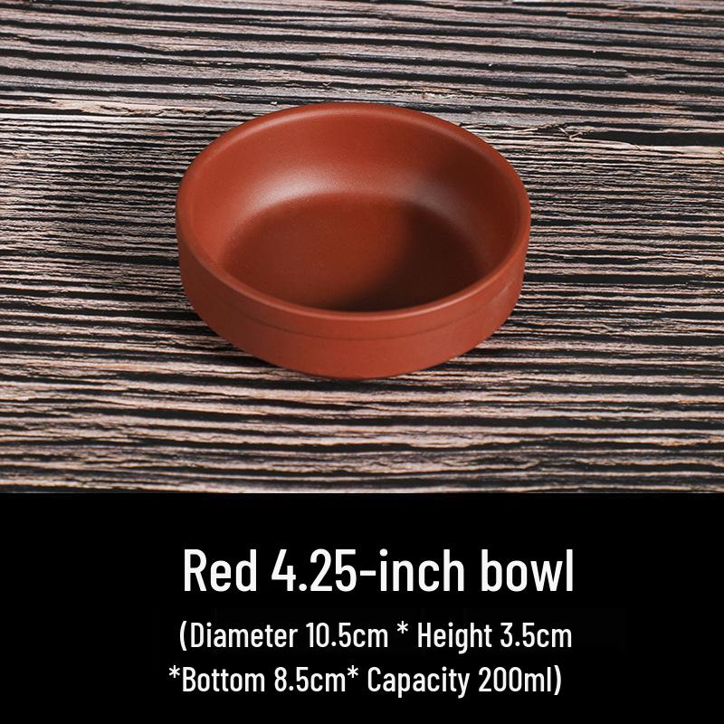 Purple Clay Steaming Dish: Ceramic Bowl for Rice, Steamed Eggs, and Tableware.