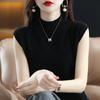 Women's Pure Wool Knit Cashmere Camisole - Slim Fit Sleeveless Base Layer for Spring/Autumn