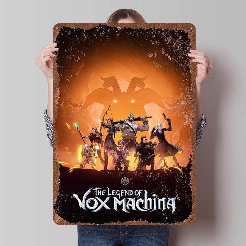 The Legend of Vox Machina Tinplate Posters Customizable Wall Art Retro Vintage Metal Tin Signs for Home and Decoration Gaming