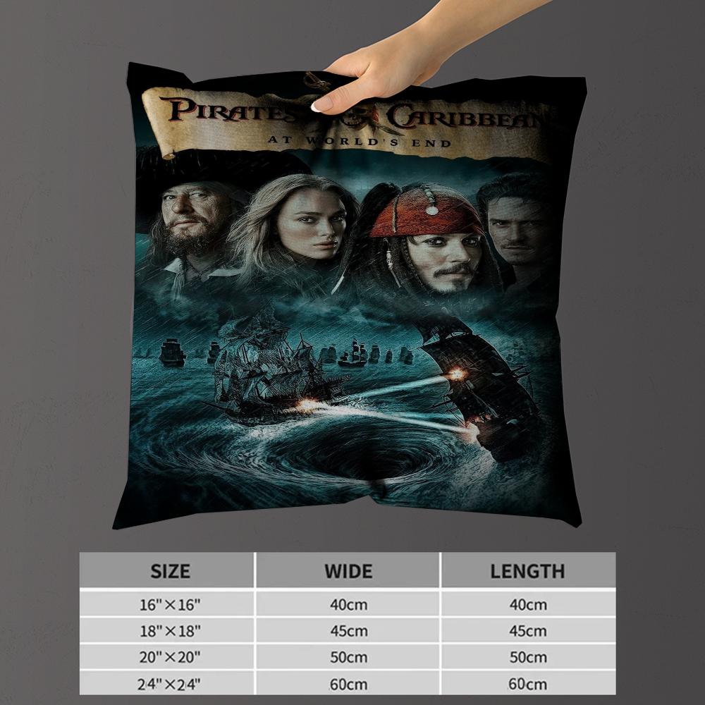 Movie P-Pirates Of The C-Caribbean Cushion Cover Pillowcase Upholstery Sofa Throw Pillow Home Decor Pillowcas