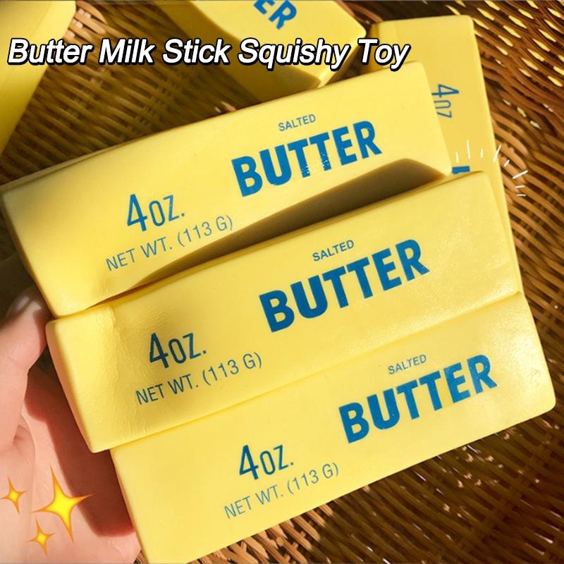 Dumpling Squishy Cheese Squishy Ornament Simulation Cheese Butter Squeeze Ball Fidget Toy Stress Relieve Slow Rebound Relief Toy