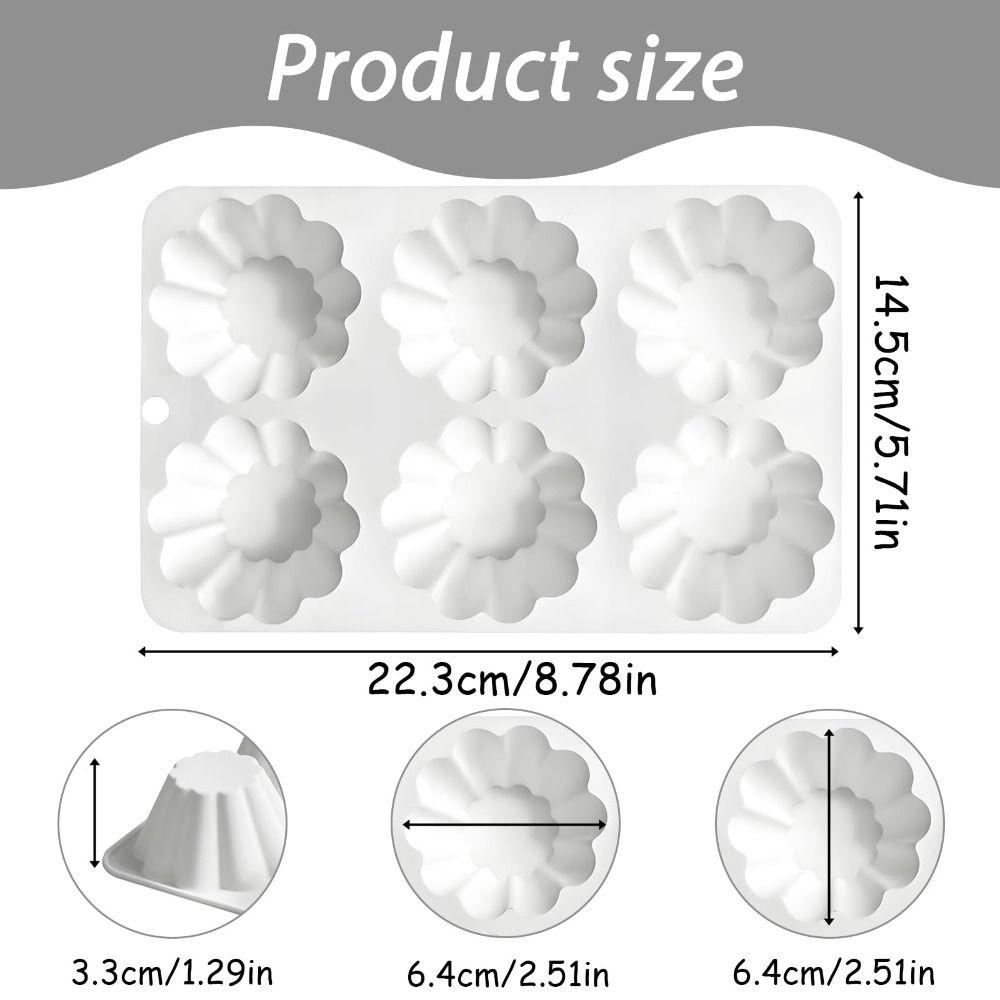 6-Cavity Cake Mold Creative DIY French Pastry Baking Mold New Chocolate Dessert Mold Pastry Making