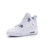 Air Jordan 4 Retro GS Pure Money 2017 Kids Sneakers White Metallic-Silver Pure-Platinum 408452-100