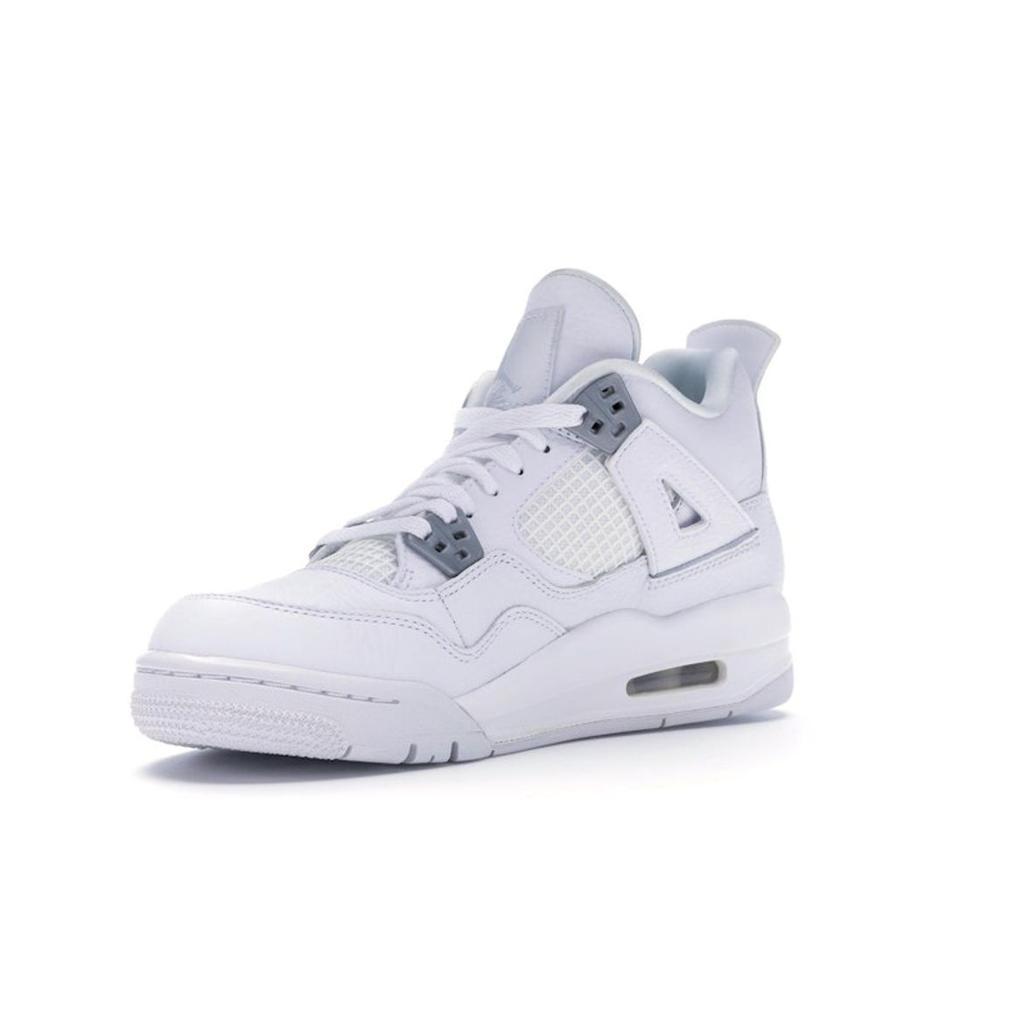 Air Jordan 4 Retro GS Pure Money 2017 Kids Sneakers White Metallic-Silver Pure-Platinum 408452-100
