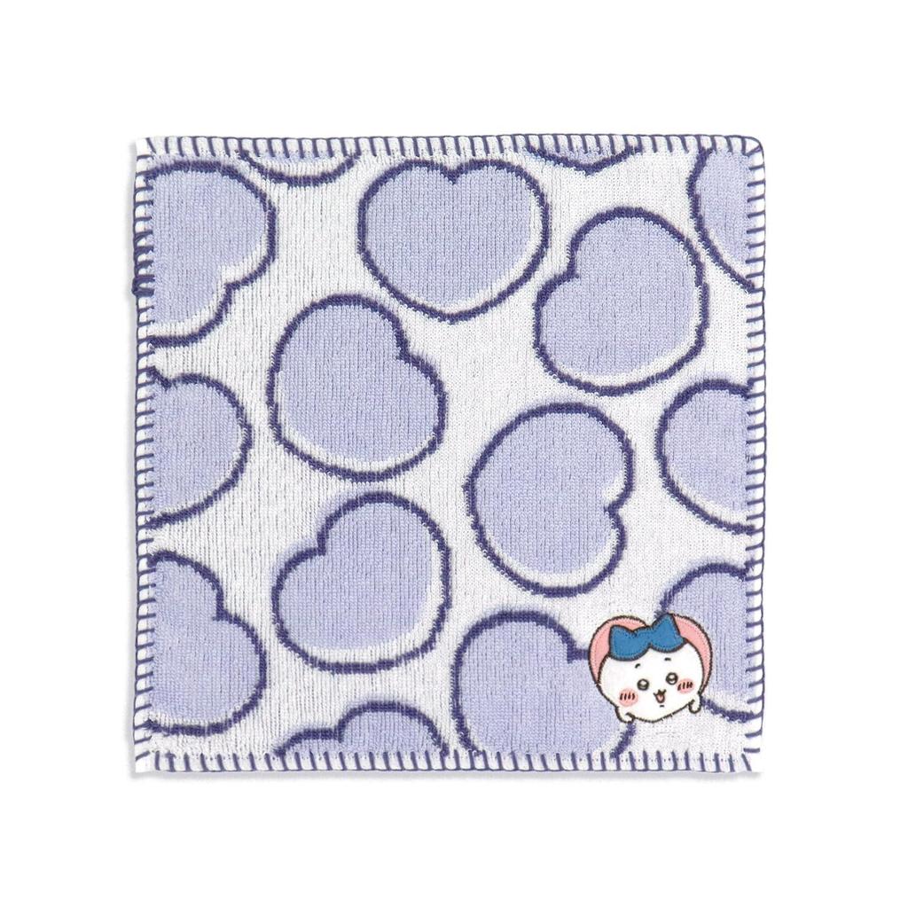 Chiikawa Heart Towel Blue 25 X 25 Cm Handkerchief, Pile, 41-1170080, Approx.