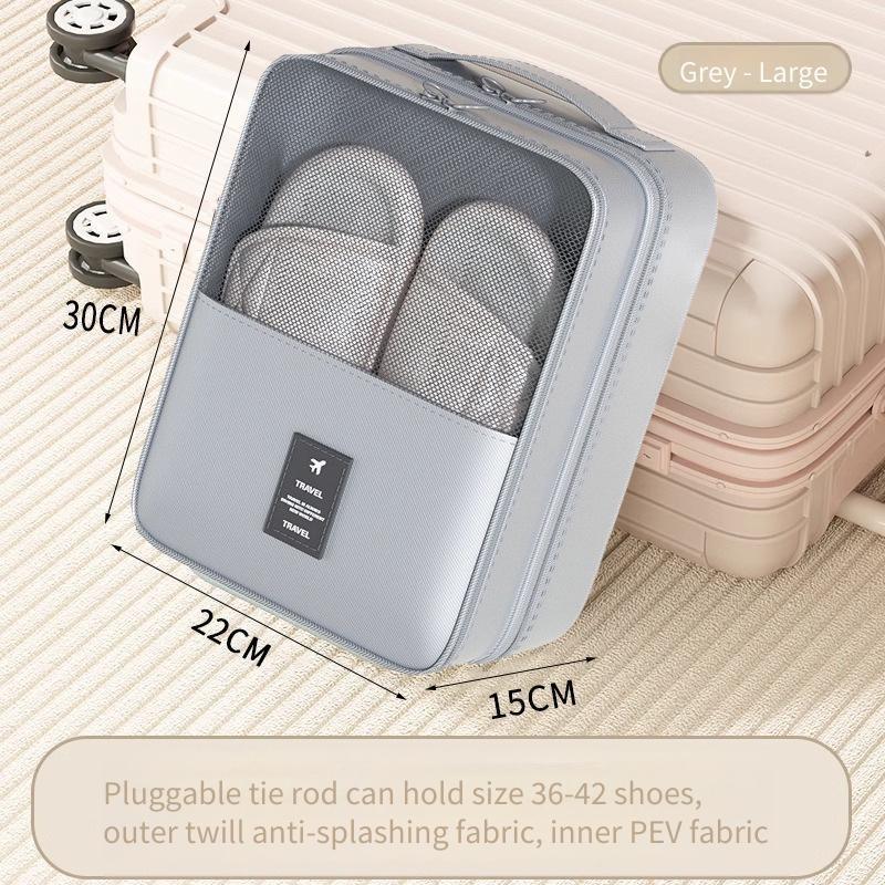 22X15X30CM Shoe Storage Bag Travel Shoes and Bags Portable Large Capacity Dust Proof Moisture Proof Bedroom Storage Oxford серый 2080₽