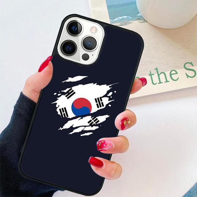 South Korea Flag Phone Case Cover For iPhone 17 Air 15 16 14 13 12 Pro Max 11 Pro Max Plus Coque Shell