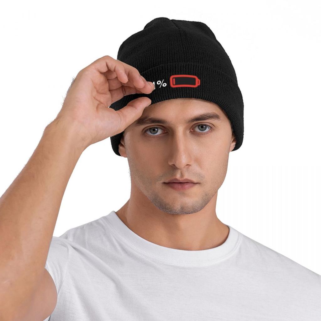 1 Batteria Batteria Scarica Cappello Caldo Lavorato a Maglia Cappello Lavorato a Maglia Invernale Cappelli Skullies Berretti Cappelli Hip Hop per Unisex