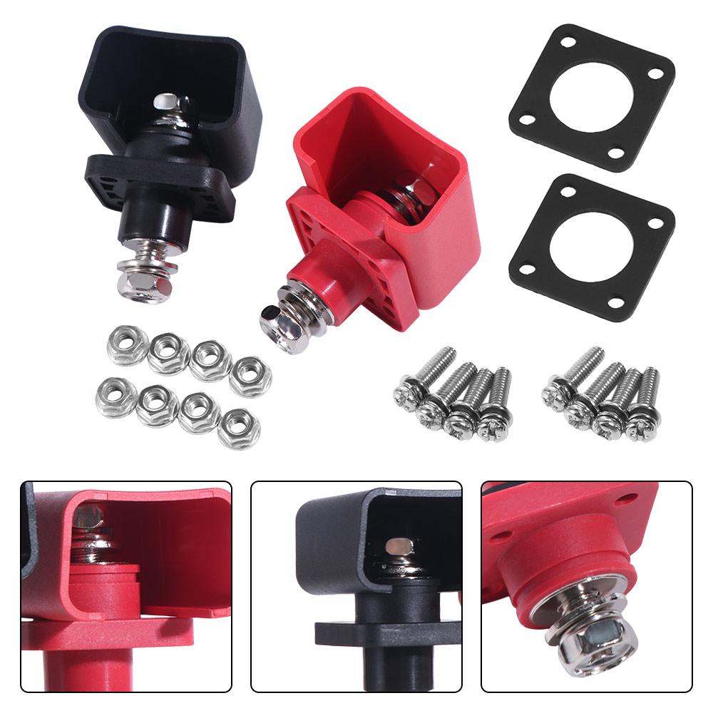 2Pcs 200A Lithium Battery Terminal Block Energy Inverter Universal Battery Power Terminal Safe Easy To Install