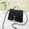 Autumn new simple women's mobile phone bag fashionable shoulder messenger bag idle solid color pearl small square bag