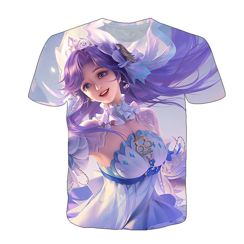 Men Women Gaming T-Shirt With 3D Digital Print Character Design Casual Short Sleeve Tee