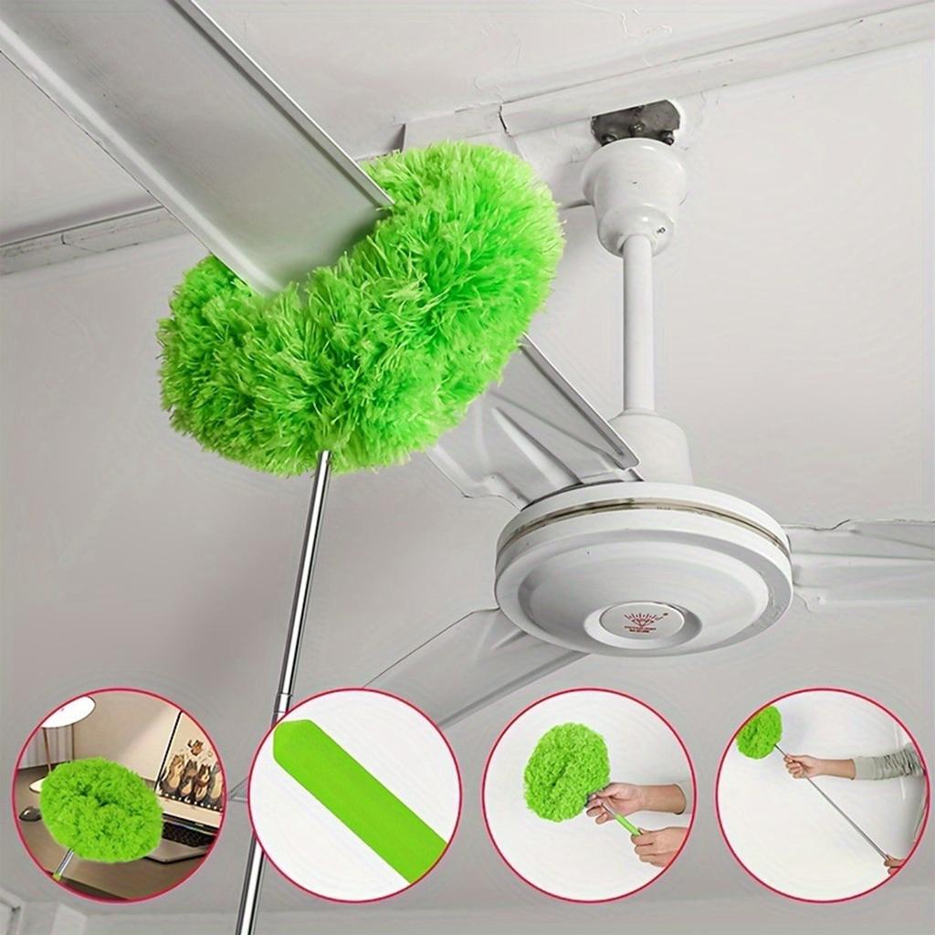 Prachovka na stropní ventilátor z mikrovlákna s dlouhou rukojetí - šikmá