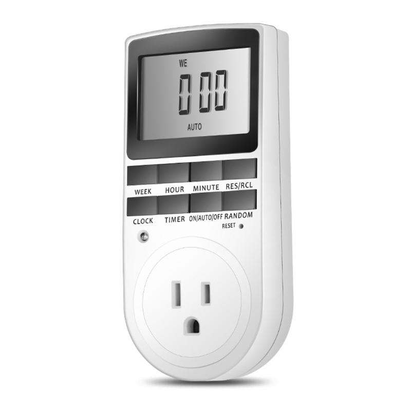

Digital 7/24 Hour Timer Countdown Plug Socket Electrical Plug Timer with ON/Off Daily Programs Anti-Theft Random Mode 1