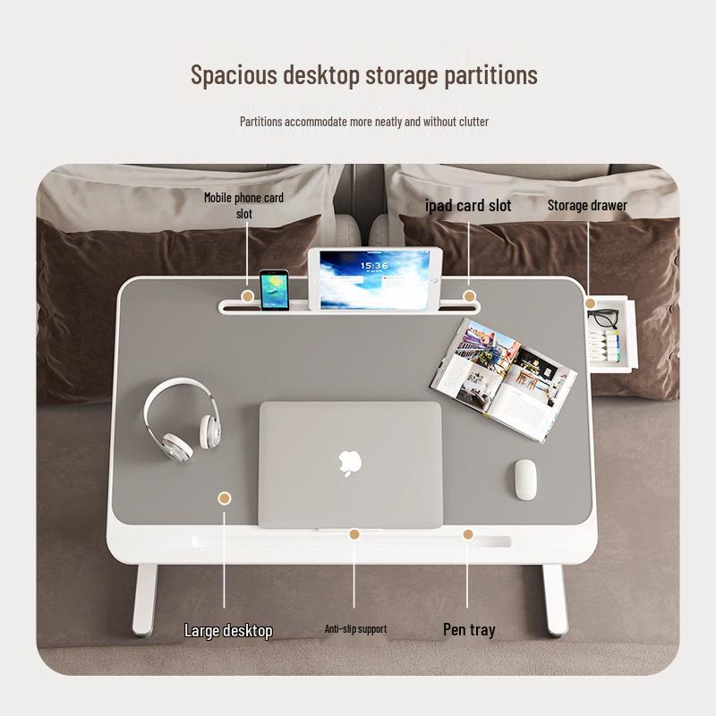 Adjustable Student Writing Table with Mobile Bracket for Bedroom or Dormitory