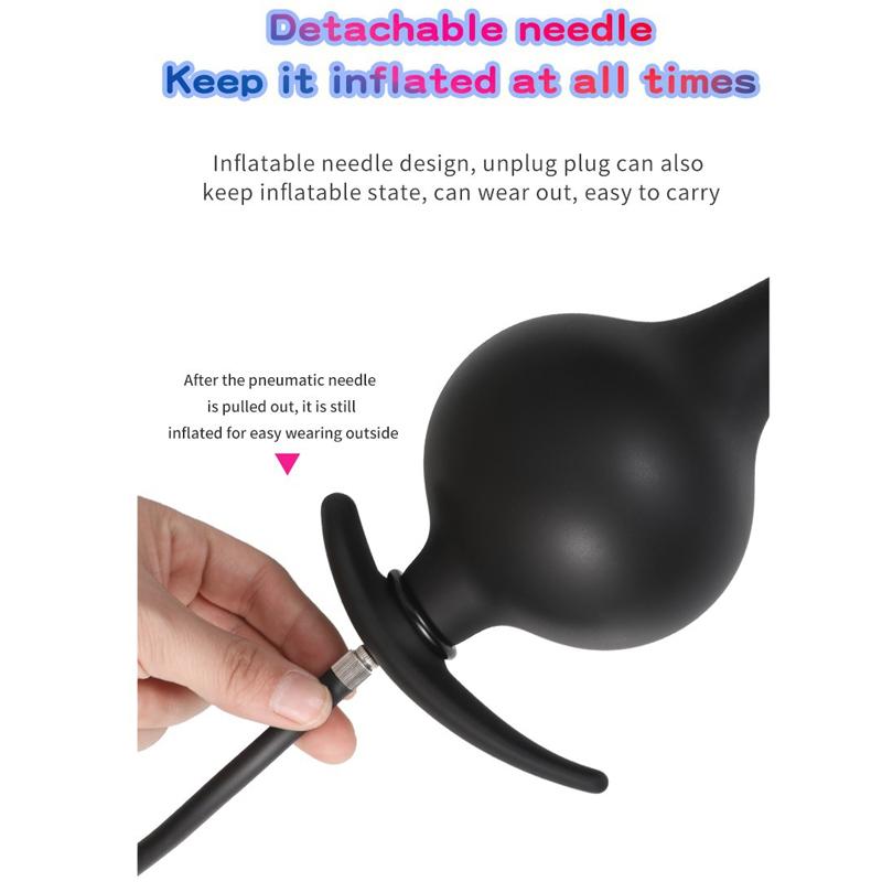 Super Long Inflatable Butt Plug Huge Ass Plug Vagina Dilation Anal Massage Prostate Ass Anal Vibrator Male and Female Sex Toys