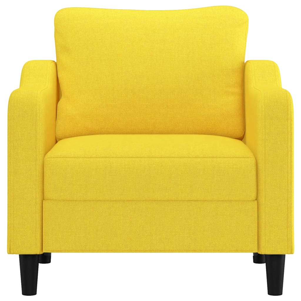 Armchair Light Yellow 60 Cm Fabric