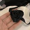 Flower Choker Necklace Soft Fabric Material Flower Choker Rose Ribbon Necklaces Cloth Accessories for Women Teen Girls