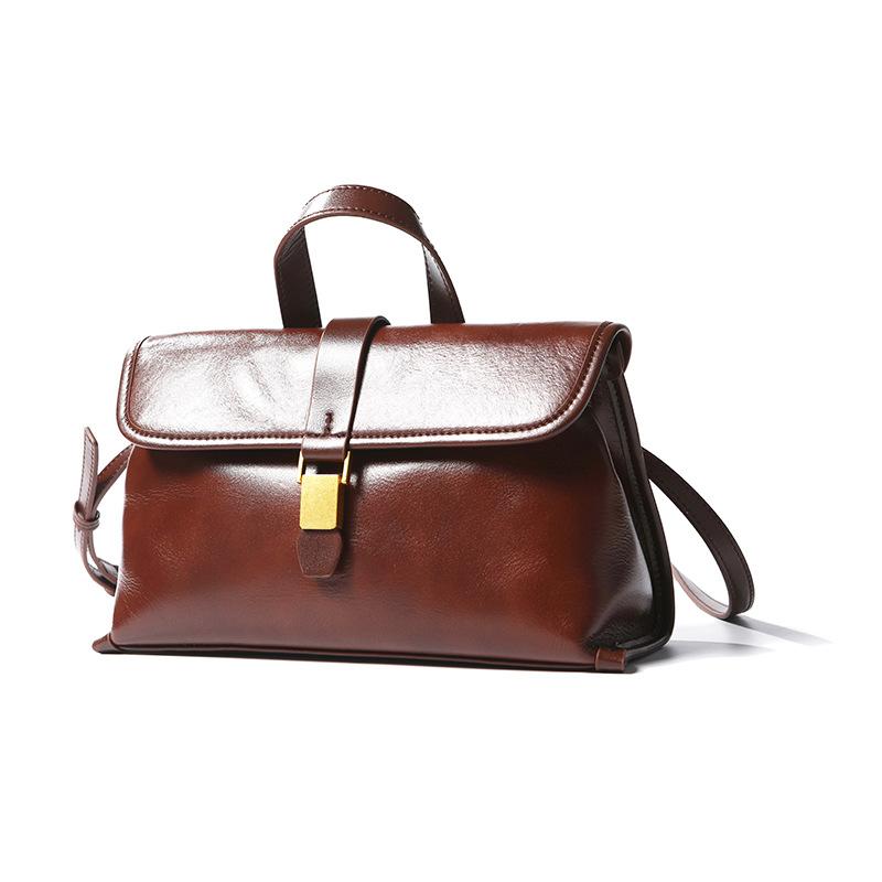 Geantă Messenger din Piele de Vacă de Grăunte Superior Geantă de Mână de Mare Capacitate pentru Femei Geantă Crossbody pentru Navetă