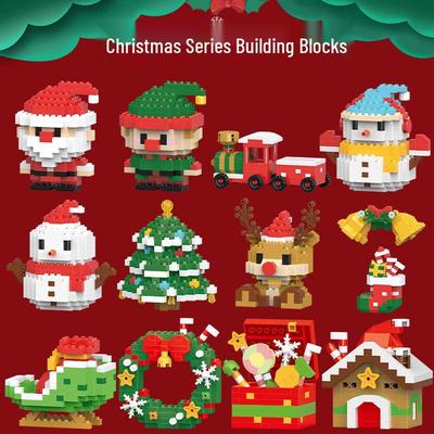 Santa Claus & Reindeer Building Blocks Educational Toy Set for Kids
