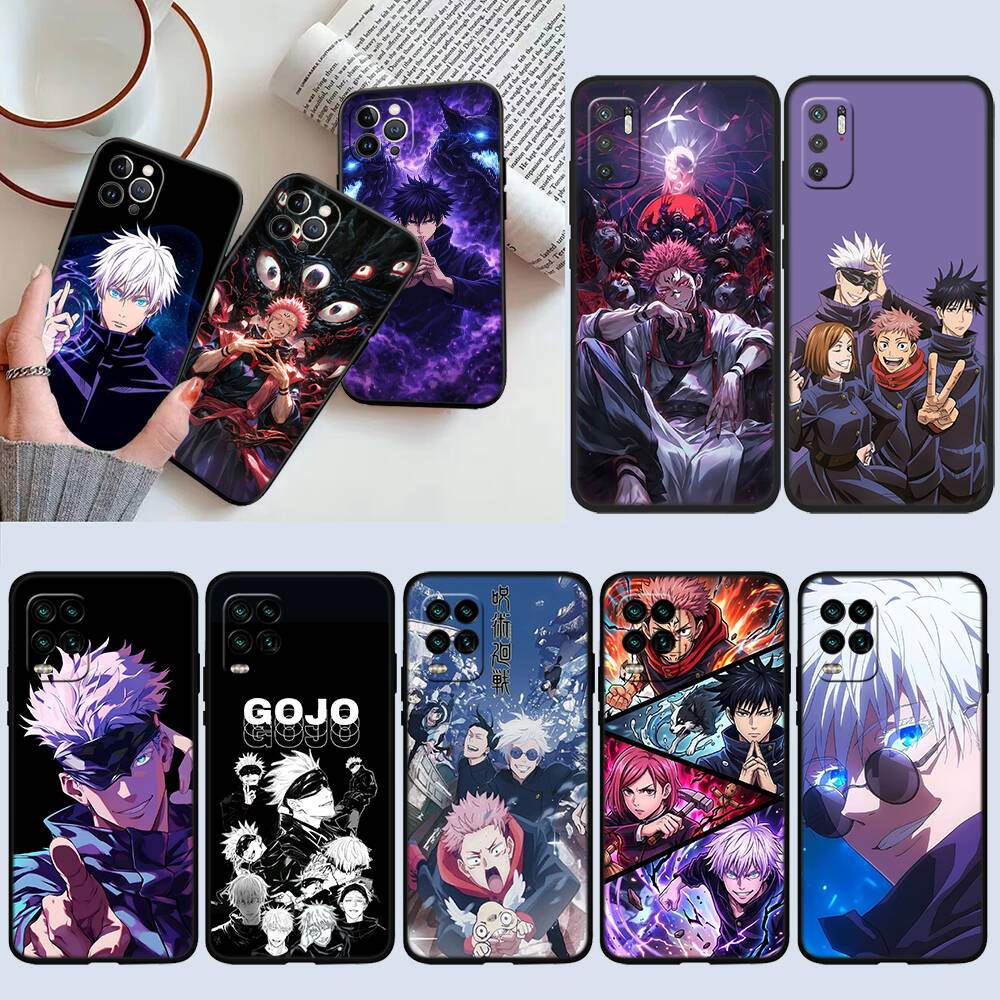 Anime Gojo Jujutsus Shockproof Phone Case for Redmi Note 8 8T 9 9A 9C 9T 9S 10 11 11S 10C 10X 10A 10T Pro Max Plus Prime