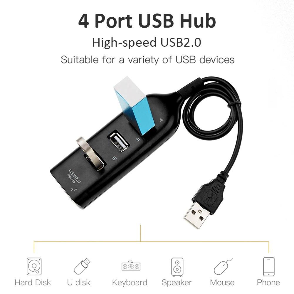 4 Port USB 5Mbps 1,1 High Speed Mini Hub Buchse Muster 2,0 Adapter Expander Computer Splitter