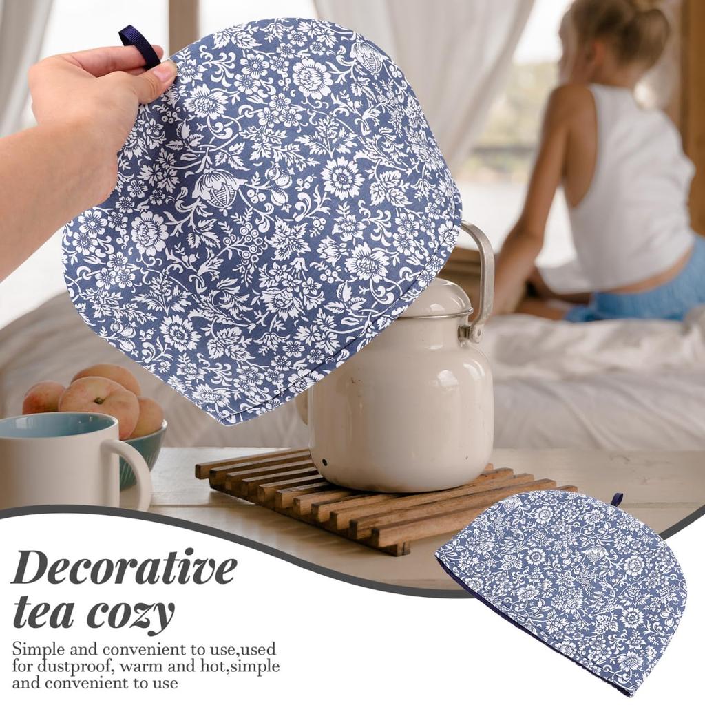 Tobbomey Teapot Cover, Lightweight Insulated Teapot Protector with Quilting, Protective and Stylish Kitchen Teapot Warmer, 12.6" x 9.1"