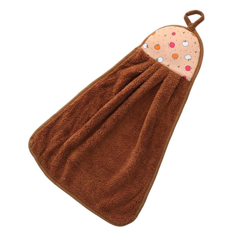 Coral Fleece Absorbent Cartoon Hand Towel - Cute, Hangable, Lint-Free