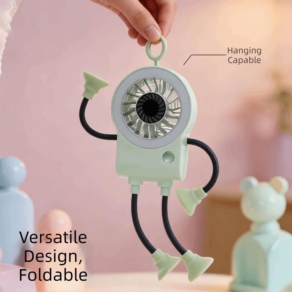 Portable Suction Cup Portable Handheld Fan Dual Modules Mist Function Electric Fan Flexible Legs Mist Fan Personal Cooling