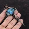 Rainbow Calsilica Pendant Copper Wire Wrapped Gemstone Pendant Elegant Jewelry Designer Pendant Handmade Pendant Copper Jewelry Gift For Him