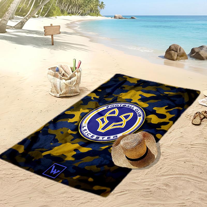Leicester City Fußball Druck Strandtuch, Großes Weiches Schnelltrocknendes Handtuch für Strand Camping Schwimmen