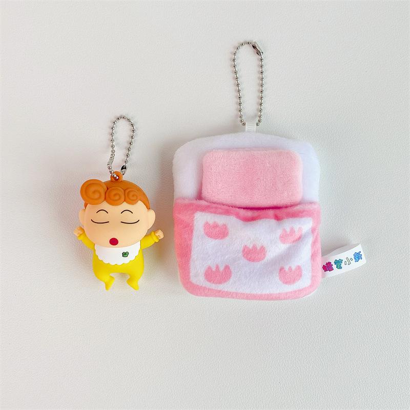 

Latest Crayon Shin-Chan Kawaii Cute Animation Keychain Bag Student Bapa Decorations Gifts Creative Festival Supplies Plaything Key Chains